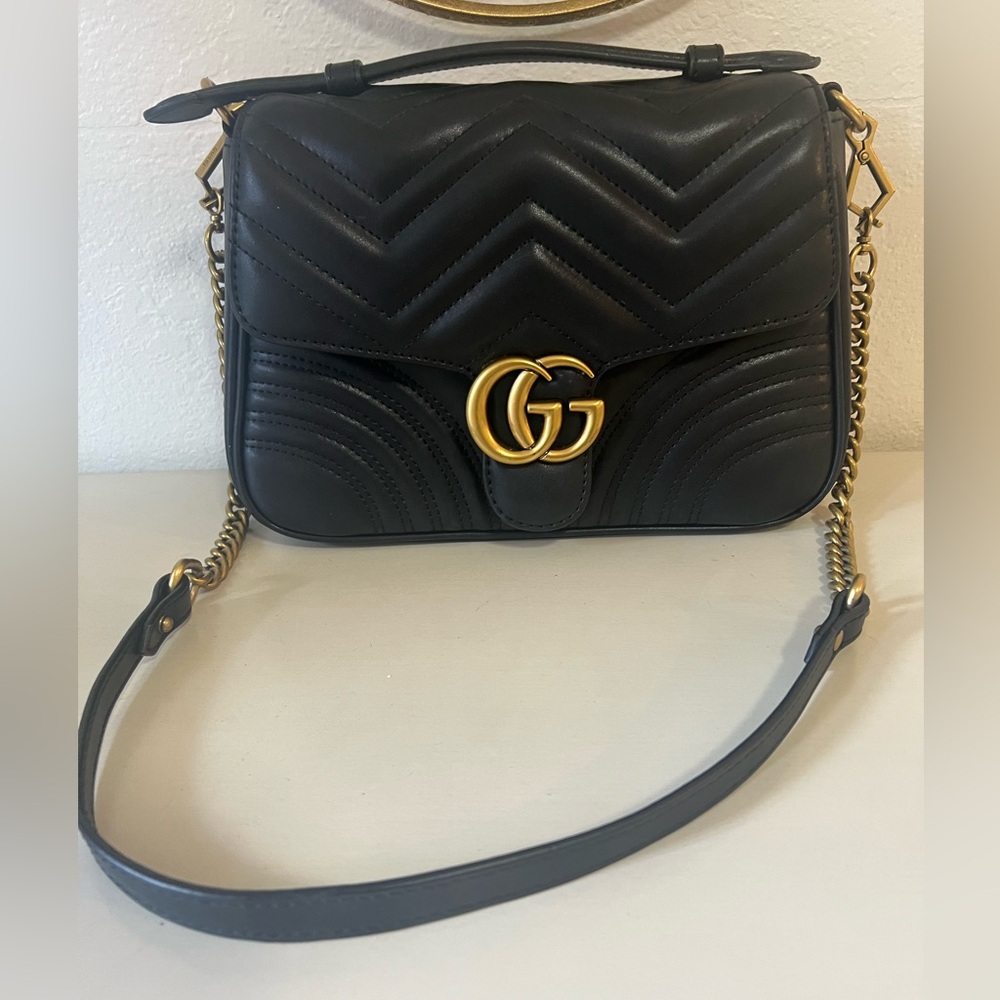 Gucci Black Quilted Leather Crossbody Bag
